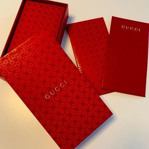 Authentic Gucci Red Pocket Envelopes